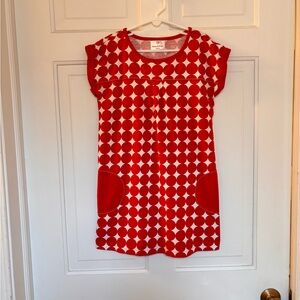 Hanna Andersson Red and White Circle Pattern Dress